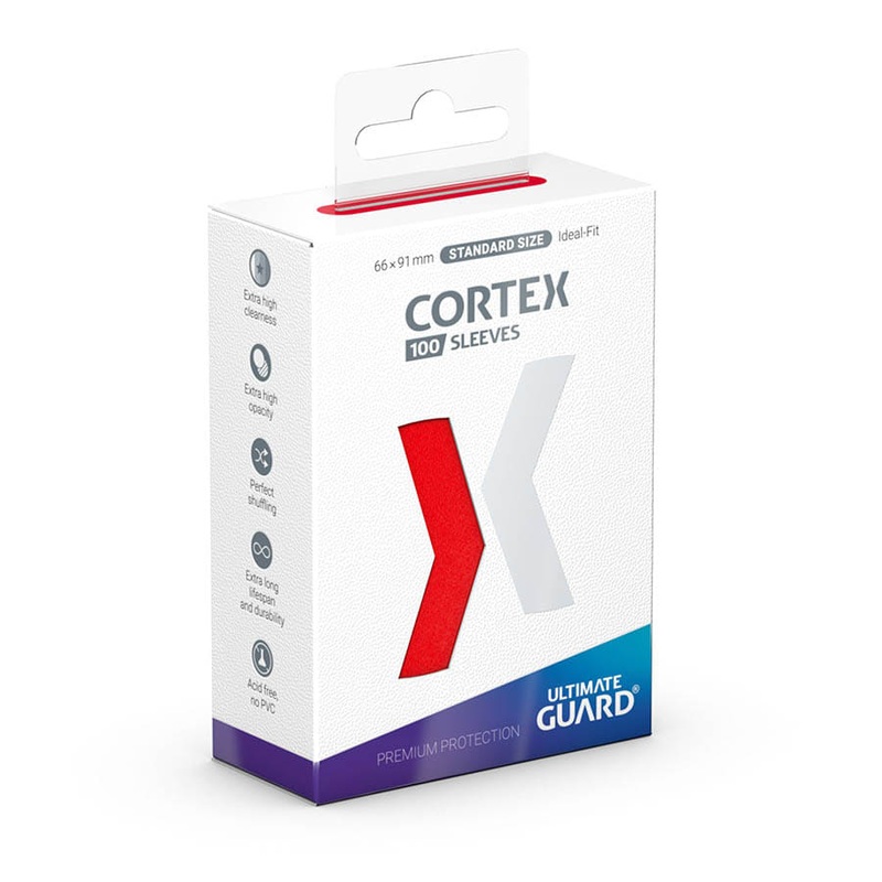 Cortex Sleeves: Standard Size Matte - Red (100)