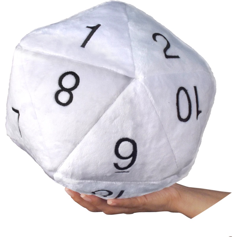 D20 Jumbo Plush: White
