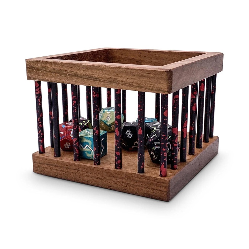 Dice Jail: Cherry Wood