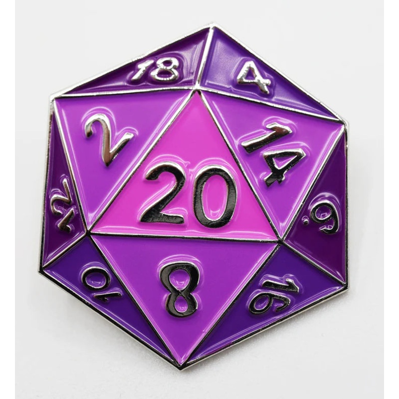 Enamel Pin: Purple D20