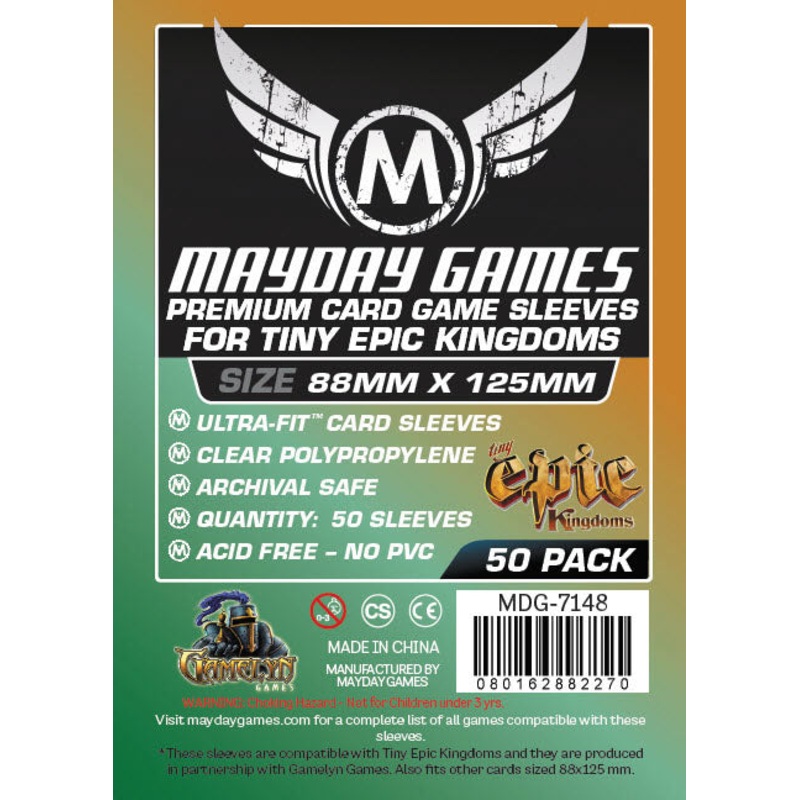 Board Game Sleeves: Tiny Epic Kingdoms 88x125mm (50)
