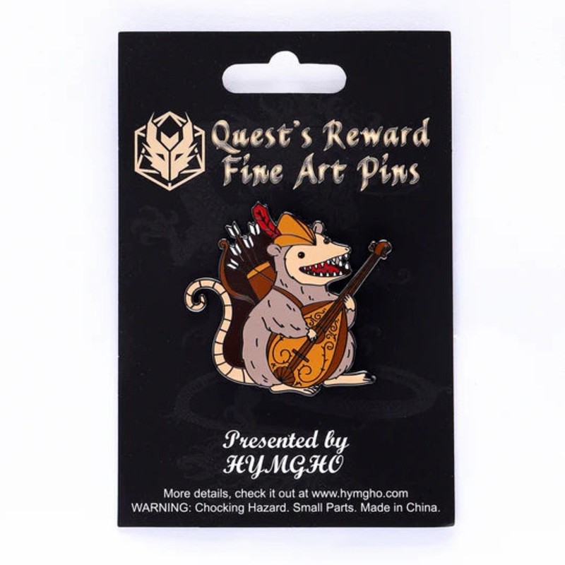 Enamel Pin: Opossum Bard