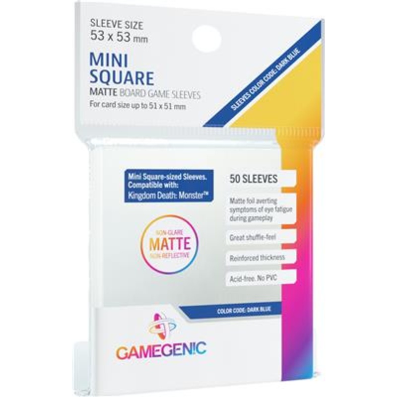 Matte Board Game Sleeves: Mini-Square 53x53mm (50)