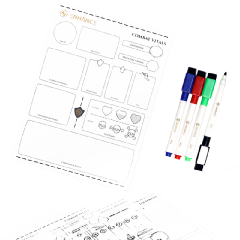 ENHANCE: Acrylic Character Sheets