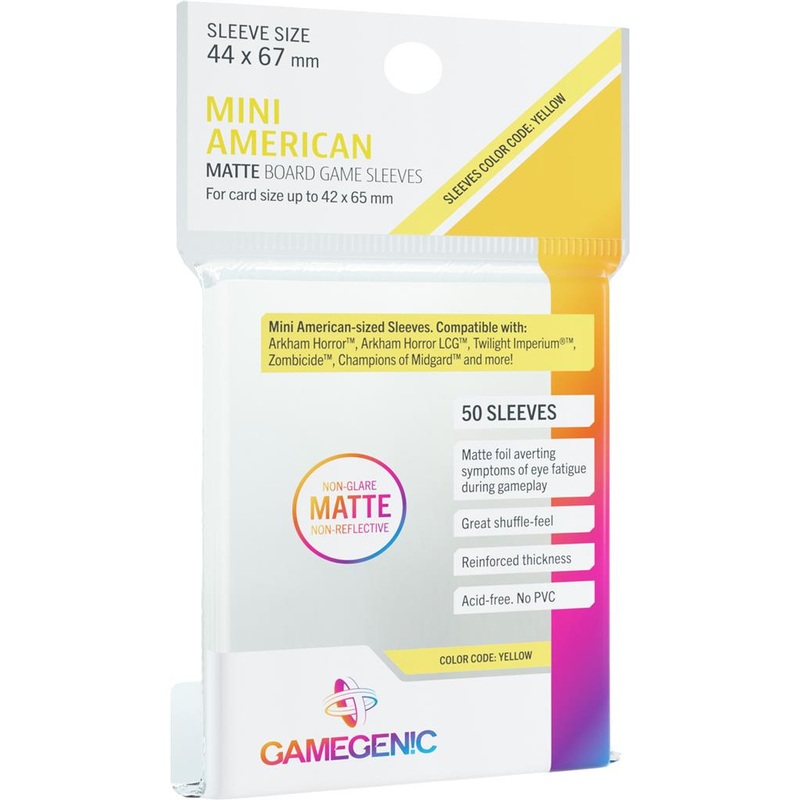 Matte Board Game Sleeves: Mini American 42x65mm (50)