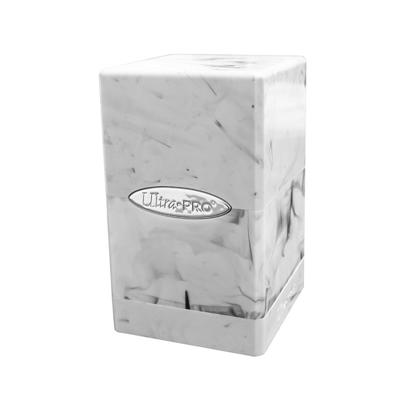 Satin Tower Deck Box: Marble - Black/White