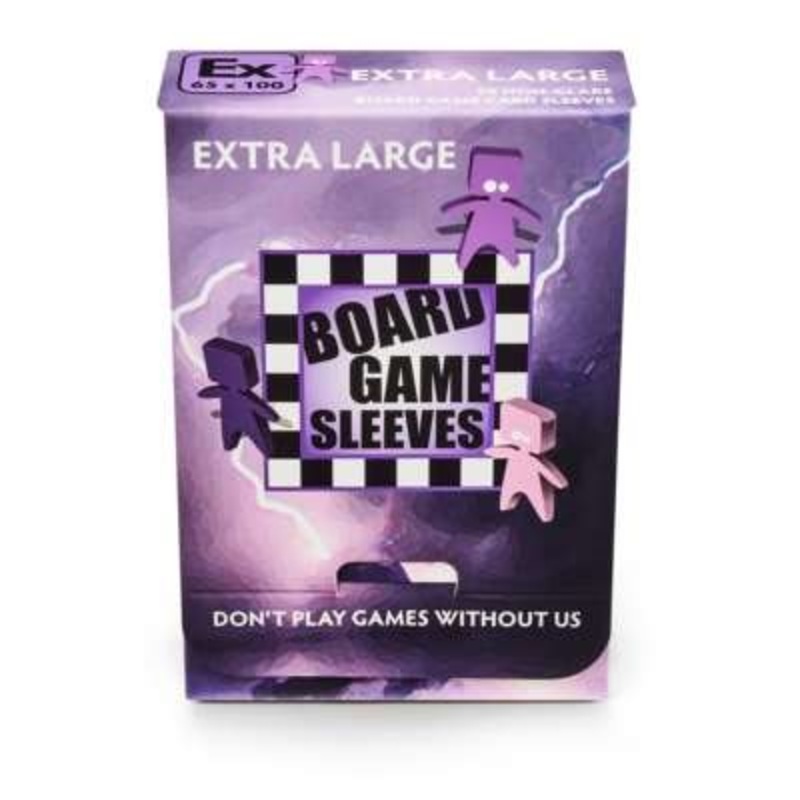 Board Game Sleeves 50 Non-Glare Extra Large Sleeves 65mm x 100mm