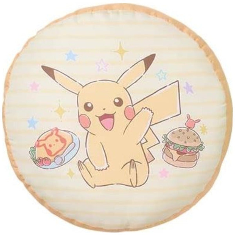 Pikachu Cafe Art Cushion Plush