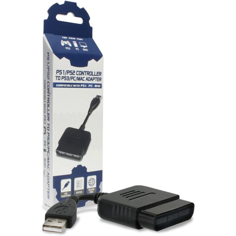 PS1 / PS2 Controller to PS3 / PC Adapter Tomee New