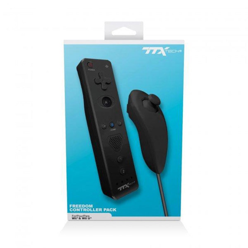 Wii Controller Wiimote And Nunchuck Combo TTX Black New