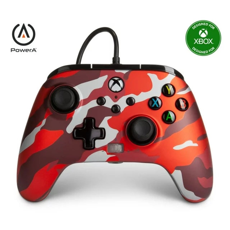 Xbox Series Controller Wired Enhanced Power Metallic Red Camo New