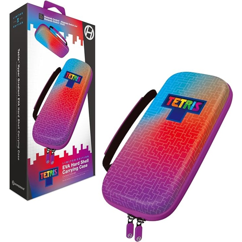 Switch Carry Case Hyperkin EVA Hard Shell Tetris Hyper Gradient New