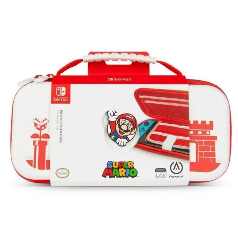 Switch Carry Case PowerA Mario White & Red New