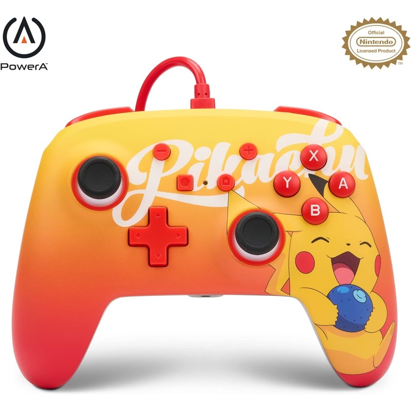 Switch Controller Enhanced Wired Power A Pokemon Berry Happy Pikachu New