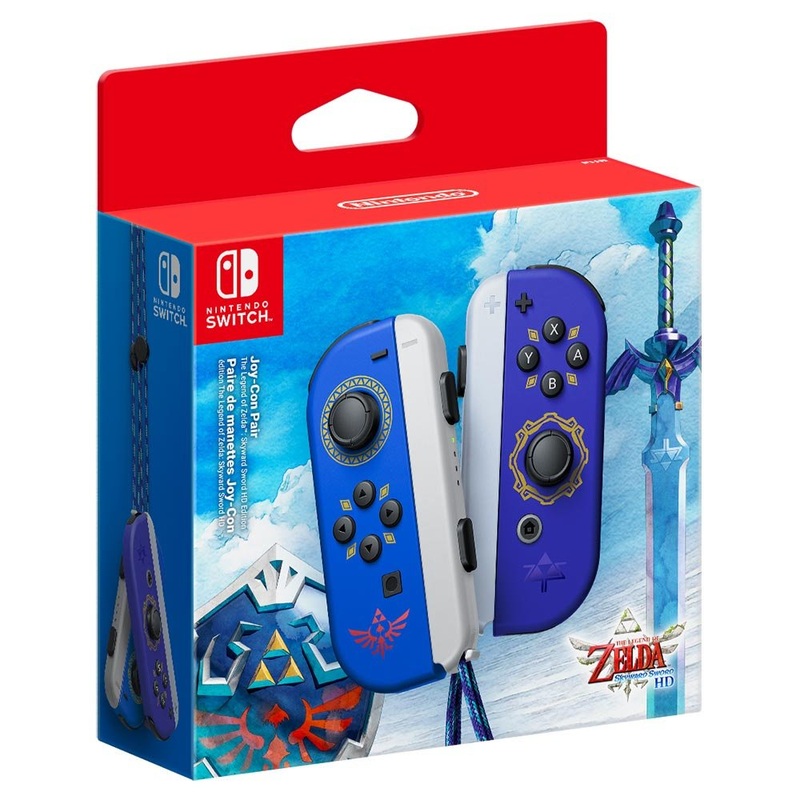 Switch Controller Wireless Nintendo Joy-Con L R Blue Zelda Skyward Sword Used