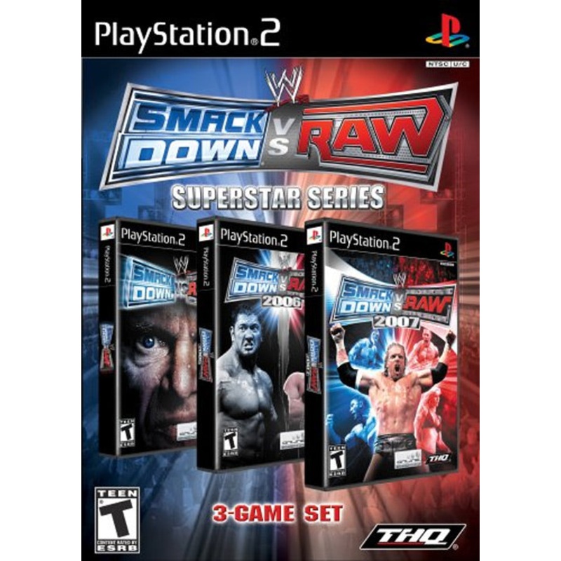 WWE Smackdown vs Raw Superstar 3 Pack With Slipcover PS2 Used