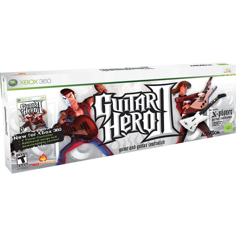 Guitar Hero 2 Game & Guitar Bundle in box 360 Used