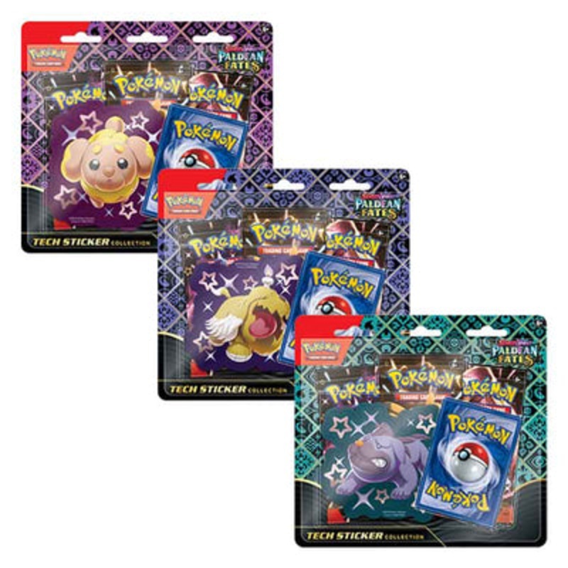 Pokemon Paldean Fates Sticker Collection Maschiff, Greavard or Fidough New