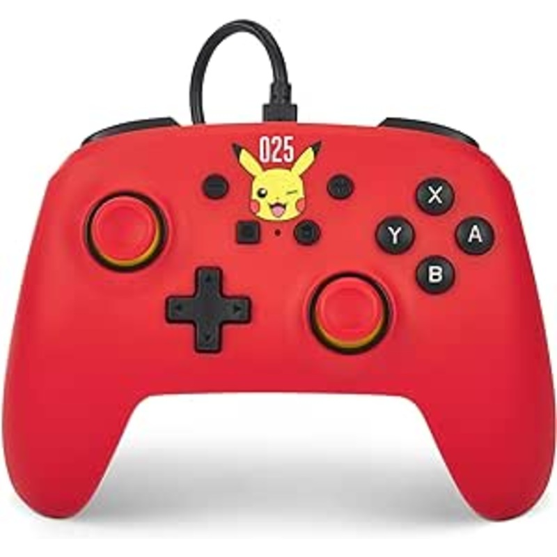 Switch Controller Wired Power A Laughing Pikachu New