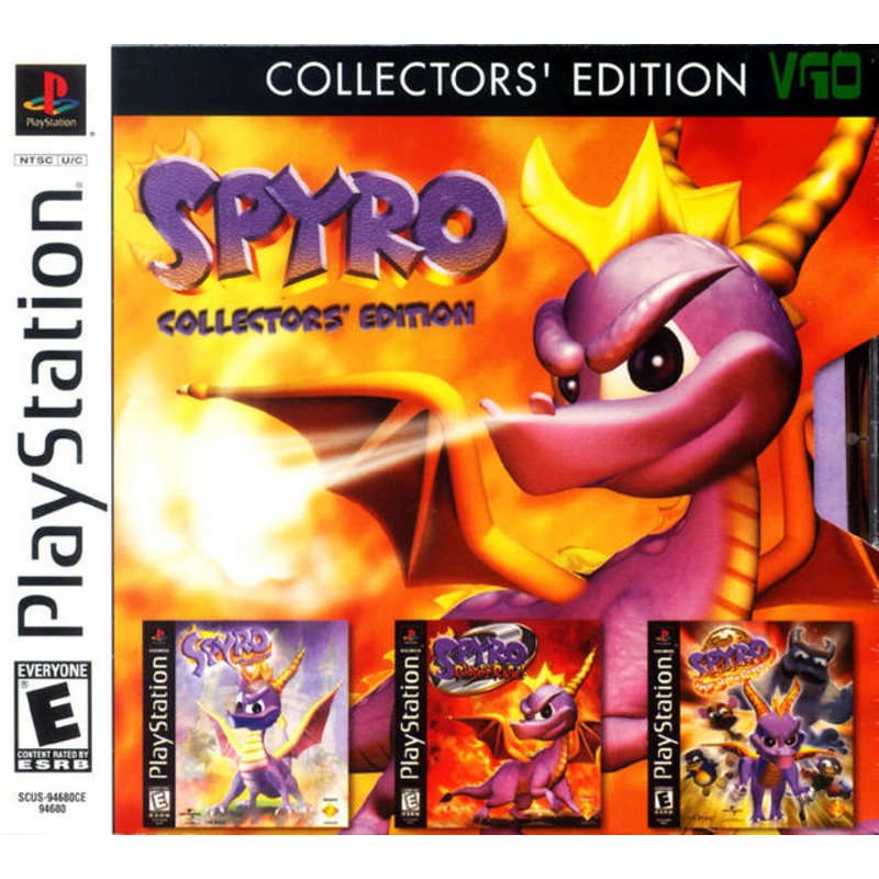 Spyro Collectors Edition 3 Games With Slipcover PS1 Used
