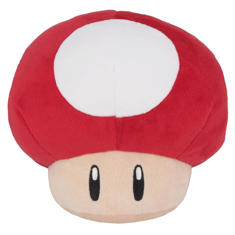 Super Mario - Red Super Mushroom 6 Plush New
