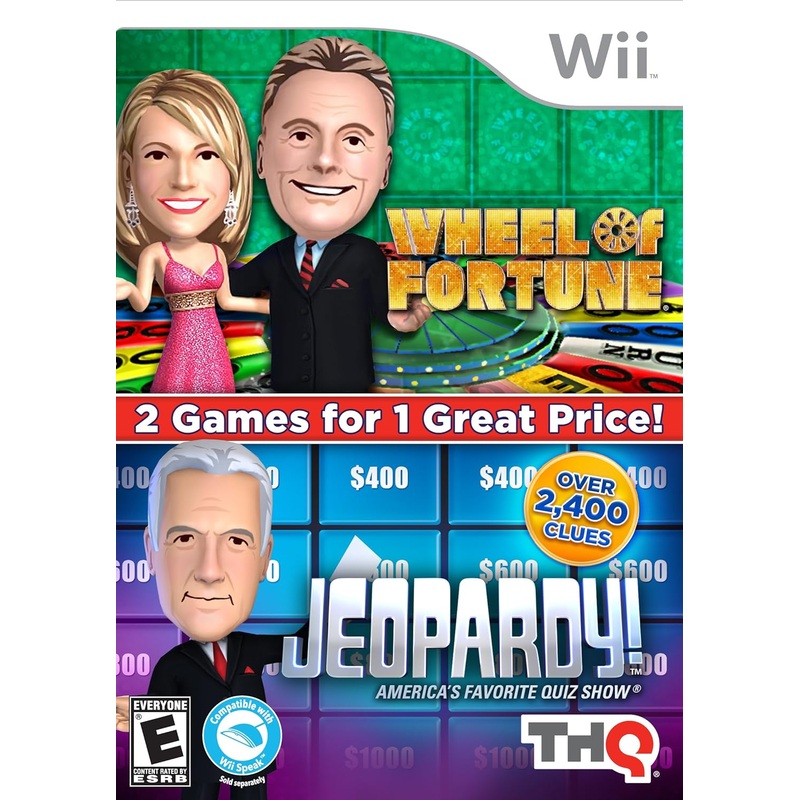 Wheel Of Fortune & Jeopardy Double Pack Wii Used