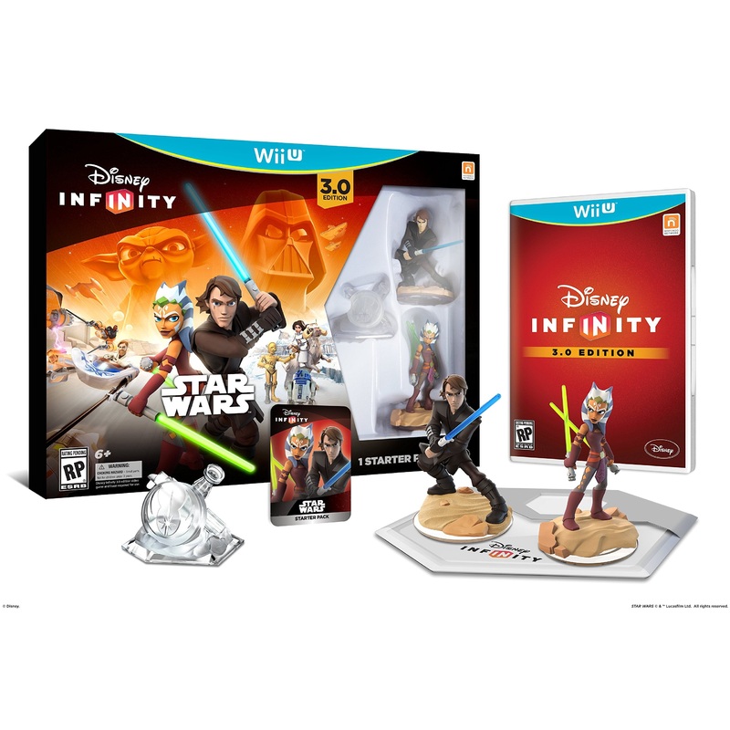 Disney Infinity 3.0 Star Wars Starter Pack Wii U Some Wear on Box New