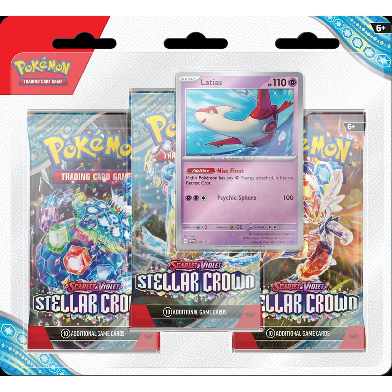 Pokemon Scarlet & Violet Stellar Crown 3 Pack Latias New