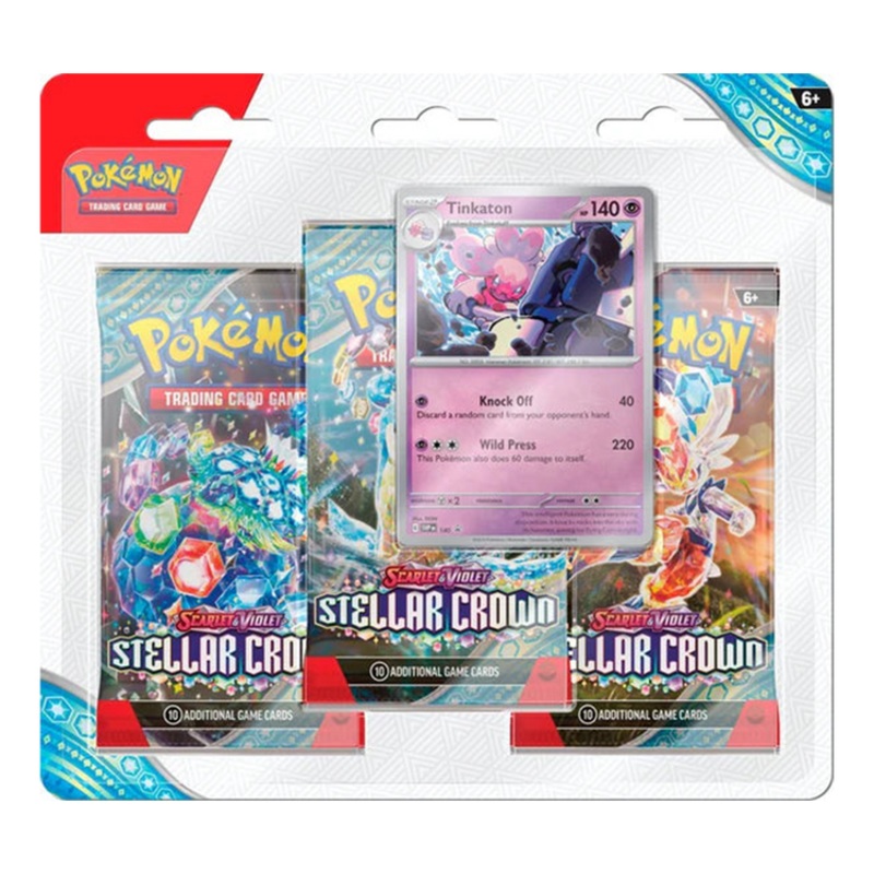 Pokemon Scarlet & Violet Stellar Crown 3 Pack Tinkaton New