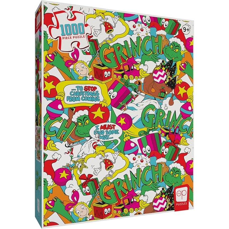 Dr. Seuss Grinch Poppin 1000 Piece Puzzle New
