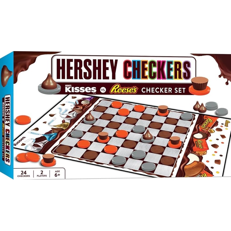 Hershey Kisses vs Reese's Checkers Board Game New