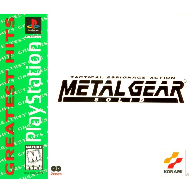 Metal Gear Solid Greatest Hits With Manual PS1 Used