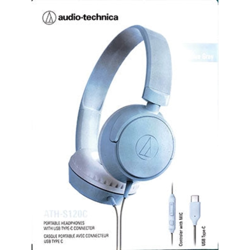 Audio-Technica ATH-S120C USB-C On-Ear Headphones New