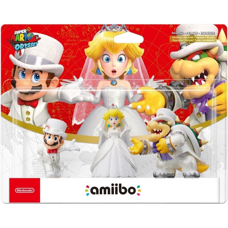 Amiibo Super Mario Odyssey Wedding Mario/Peach/Bowser New