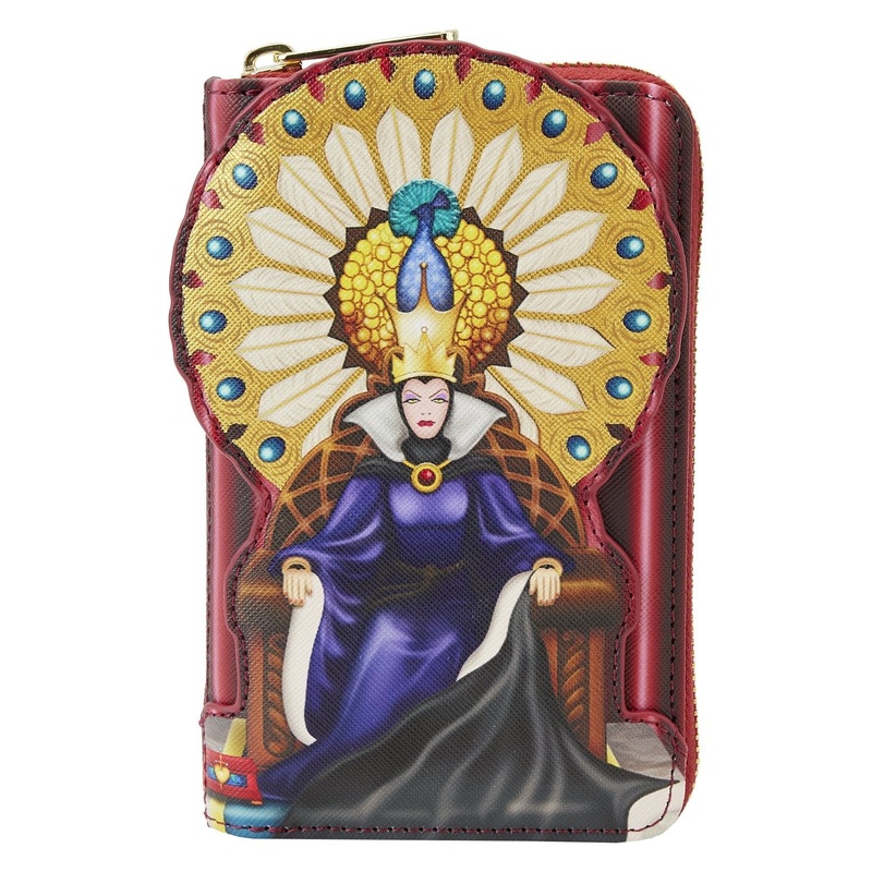 Loungefly Disney Snow White Evil Queen Throne Zip-Around Wallet New