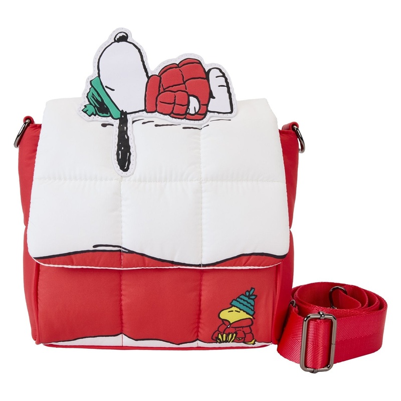 Loungefly Peanuts Snoopy & Woodstock Snow Day Doghouse Crossbody Bag New