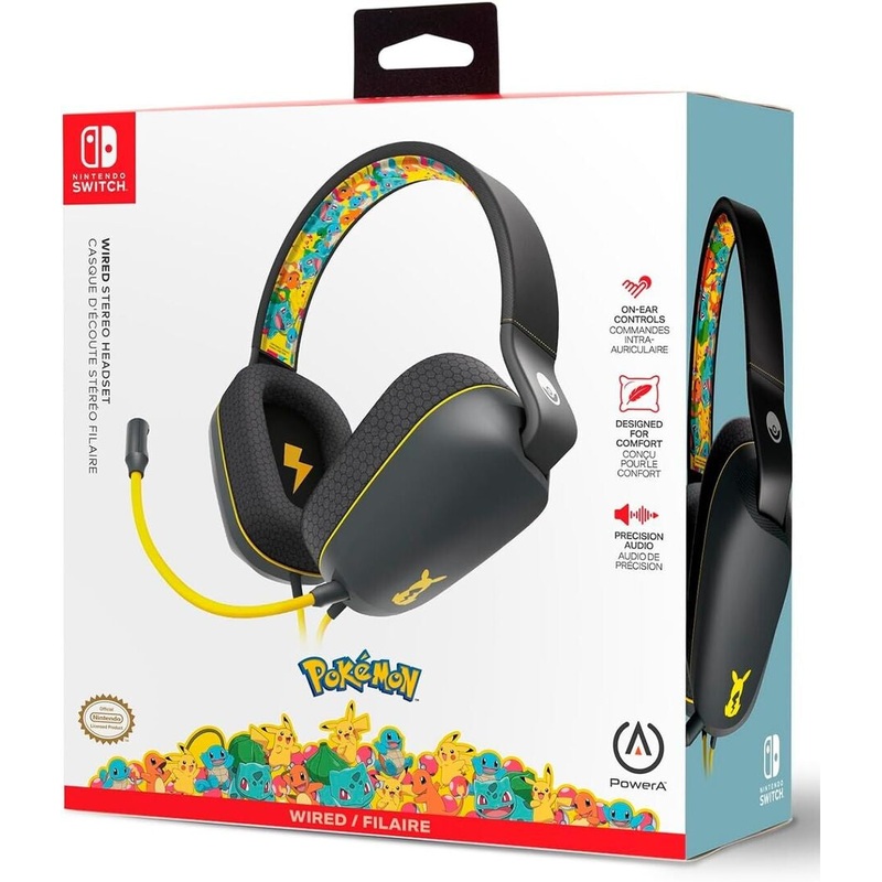 Power A Wired Switch Pokemon Kanto Friends Headset New