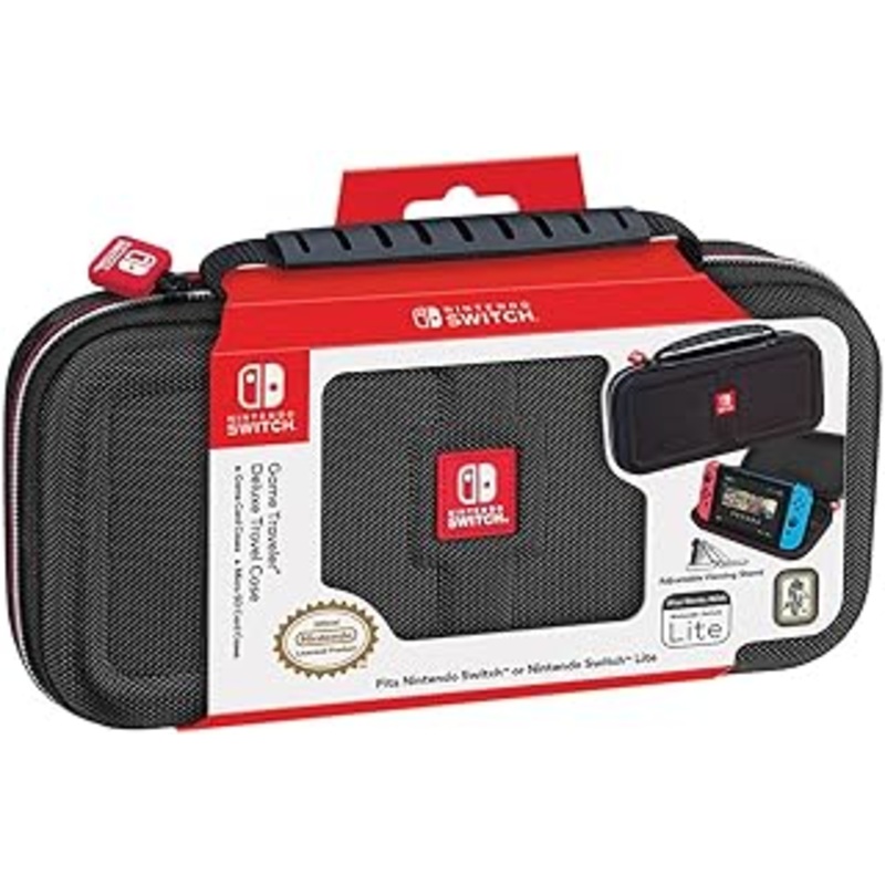 Switch Game Traveler Black Deluxe Carry Case New
