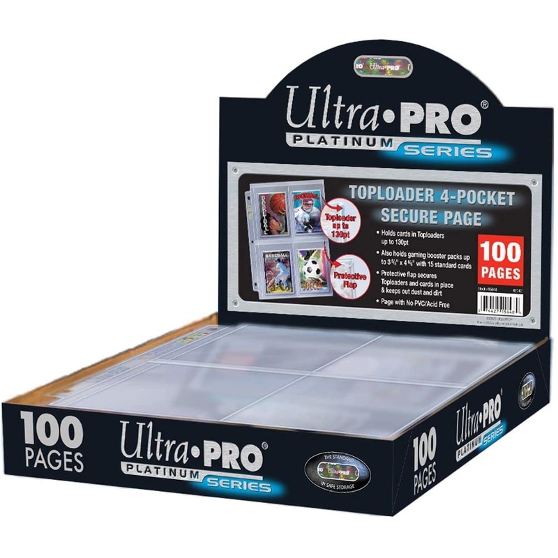 4 Pocket Pages Ultra Pro Platinum Series Top Loader Pages