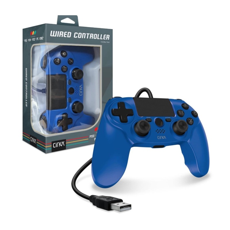 PS4 Controller Wired Cirka Blue New