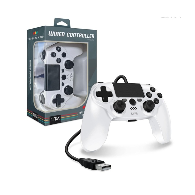 PS4 Controller Wired Cirka White New