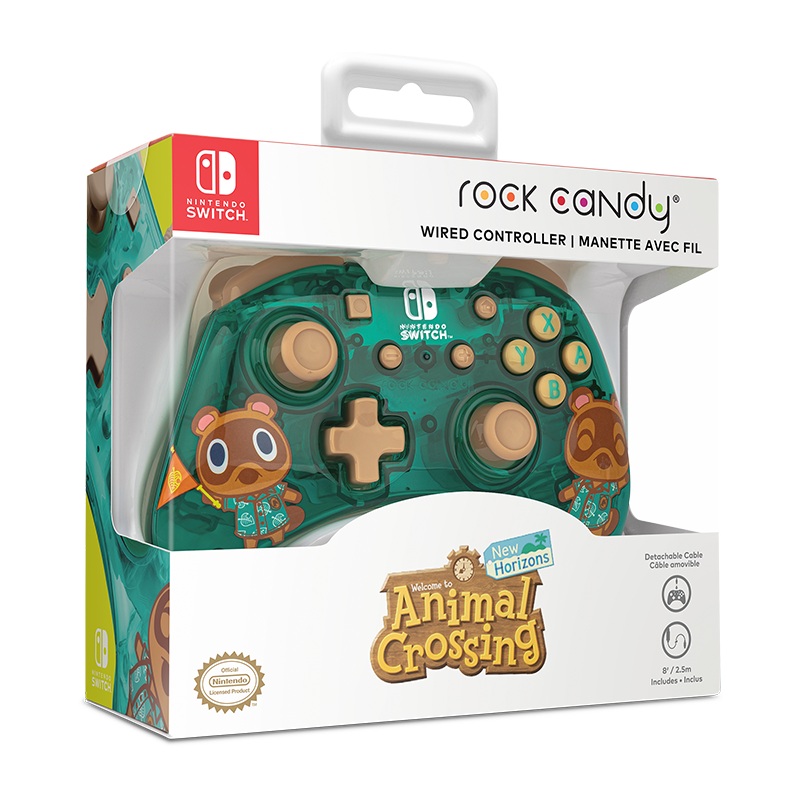 Switch Controller Wired Rock Candy Timmy & Tommy Breezy Blue New