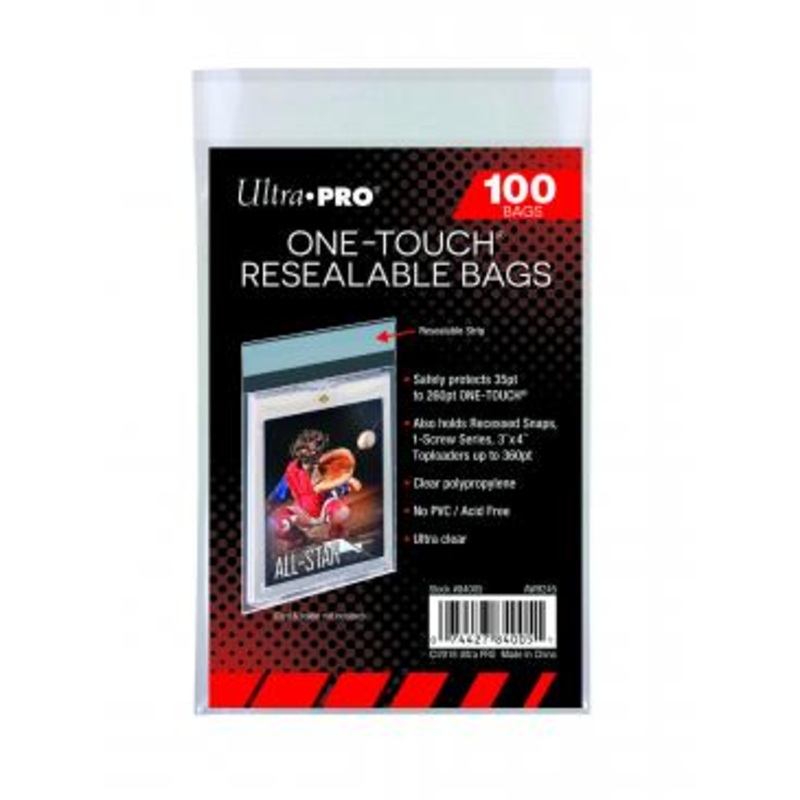 Ultra Pro One Touch Resealable Bags 100 Count New