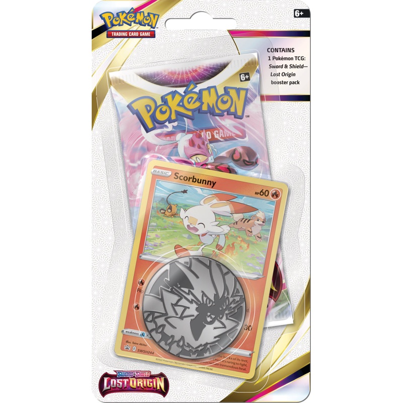 Pokemon Lost Origin Checklane Blister With Scorbunny Foil Card