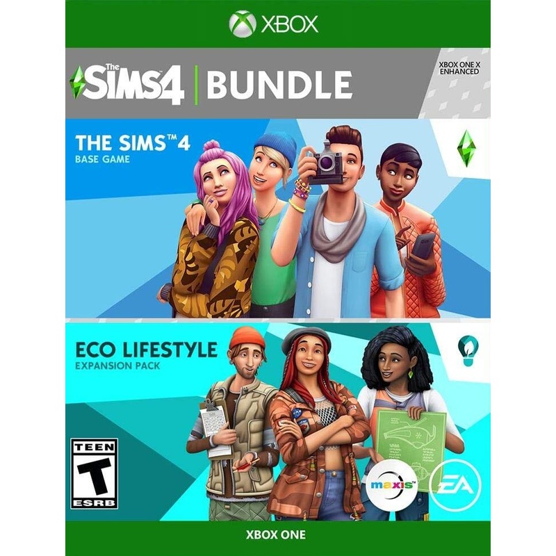Sims 4 Plus Eco Lifestyle Bundle Xbox One Used