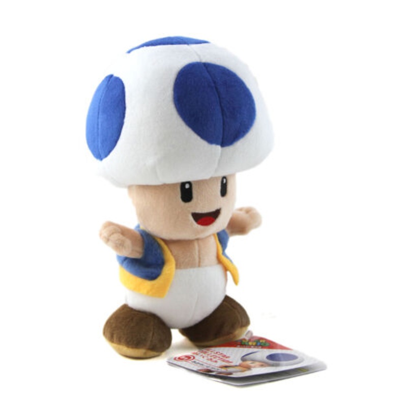 Toad Blue 8 Plush New