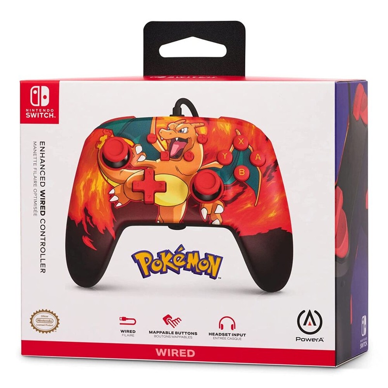 Switch Controller Wired Power A Charizard Vortex New