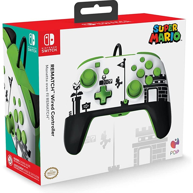 Switch Controller Rematch Wired Power A Mario Retro New