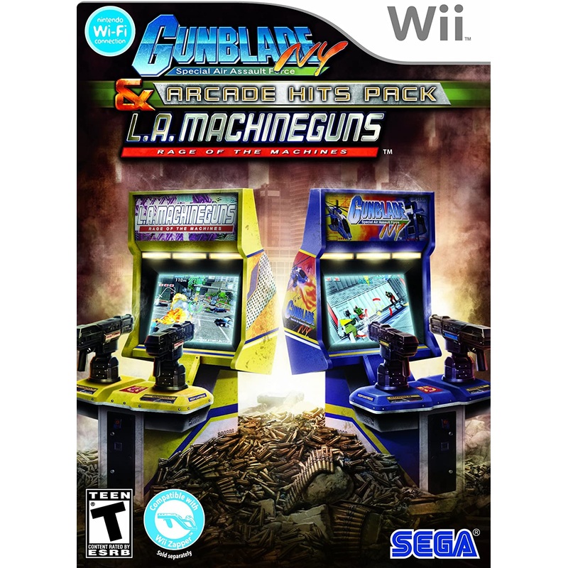 Arcade Hits Pack Gunblade NY & LA Machine Guns Wii Used