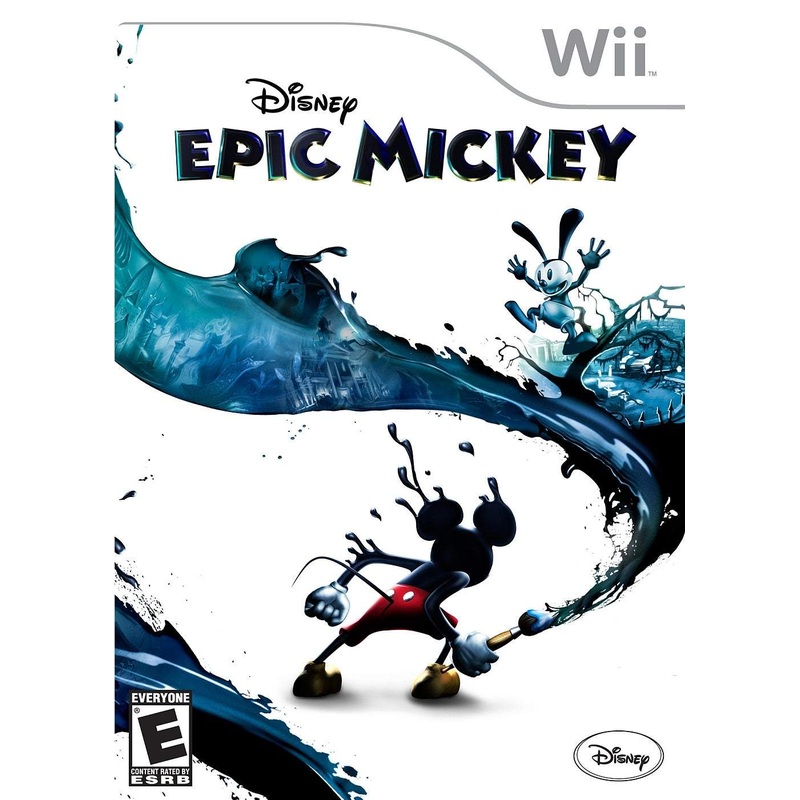 Epic Mickey With Paintbrush Nunchuck Wii Used